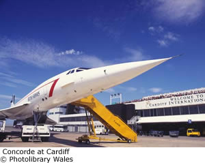 Concorde at Cardiff International Airport © Photolibrary Wales