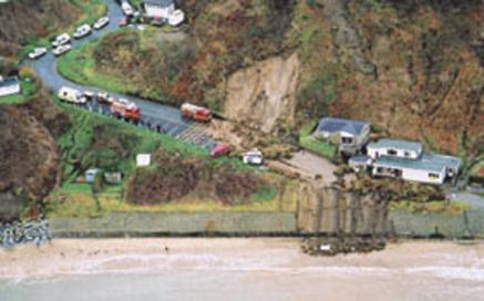 Landslide at the Lleyn Peninsula, 2001