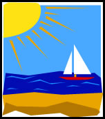 Sun and boat - temperature rising