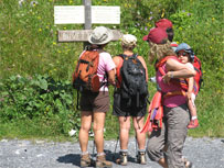 Walkers following the Marked Paths - Morzine - French Alps