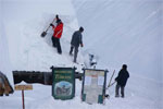 Heavy Snow Fall at a Restaurant - Morzine - French alps