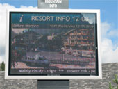 Mountain information screen