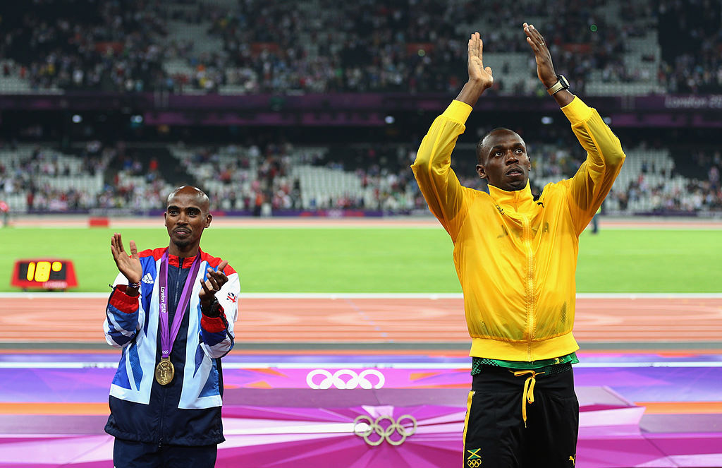 Mo Farah and Usain Bolt 