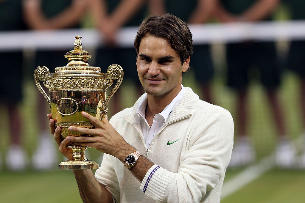 Roger Federer Wimbledon trophy