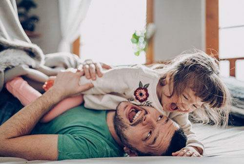Playing with daughter