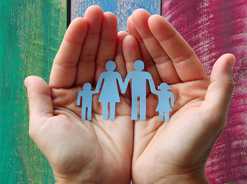 Paper cutout family