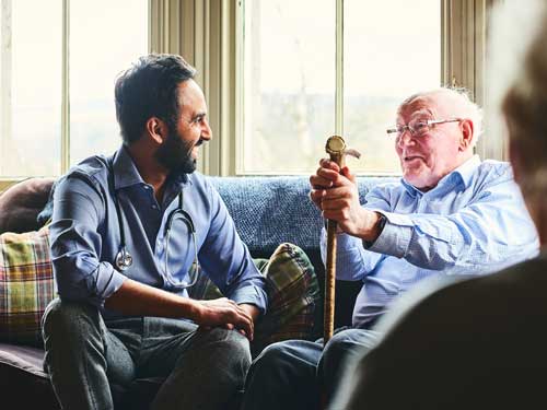 Doctor on a home visit