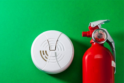 Fire extinguisher and fire alarm